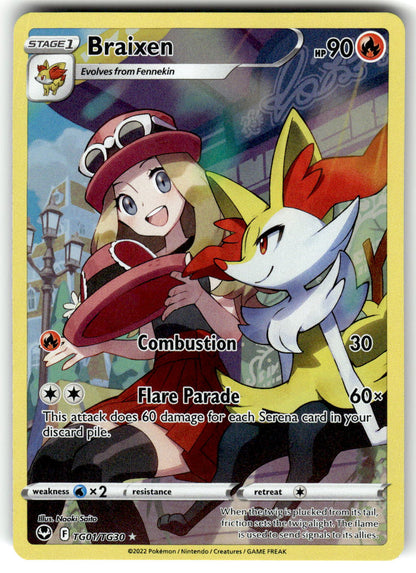 SWSH12: Silver Tempest Trainer Gallery #TG01/TG30 Braixen