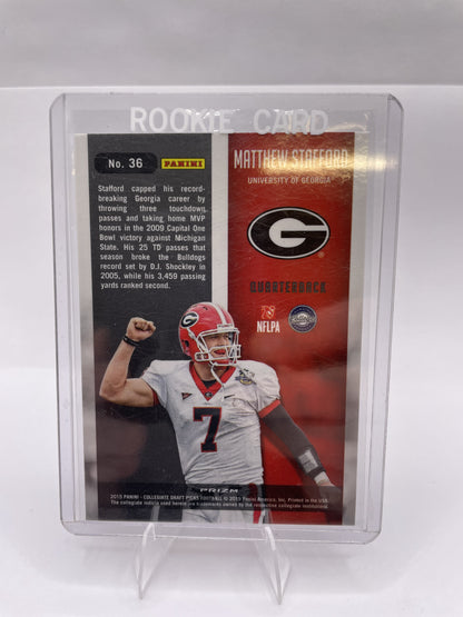 2015 Panini Prizm Collegiate Draft Picks #36 Matthew Stafford Stained Glass