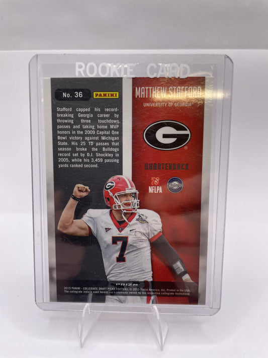 2015 Panini Prizm Collegiate Draft Picks #36 Matthew Stafford Stained Glass