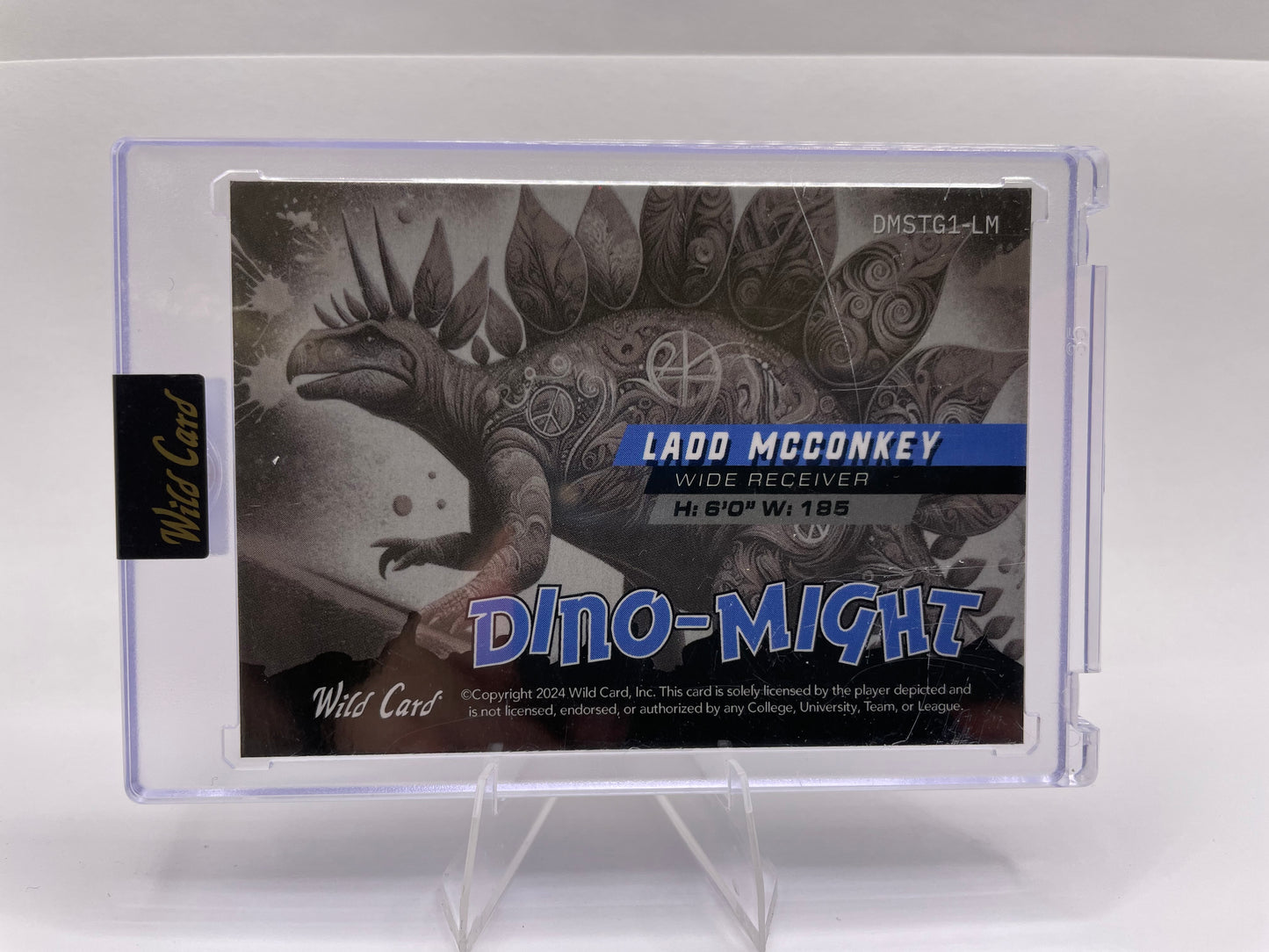 2024 Wild Card Alumination Dino-Might Football - Stegasaurus Ladd McConkey #/15