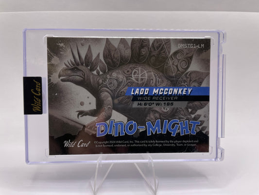 2024 Wild Card Alumination Dino-Might Football - Stegasaurus Ladd McConkey #/15