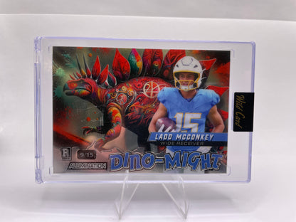 2024 Wild Card Alumination Dino-Might Football - Stegasaurus Ladd McConkey #/15