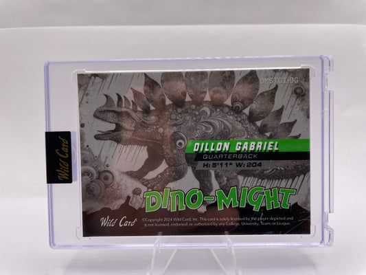2024 Wild Card Alumination Dino-Might Football - Stegasaurus Dillon Gabriel #/5