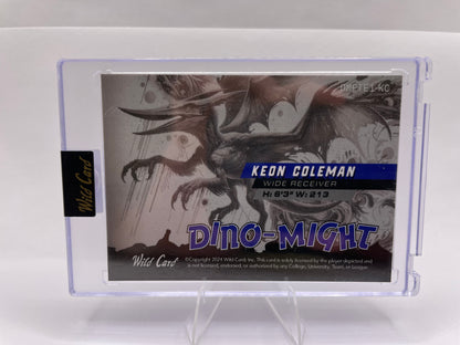 2024 Wild Card Alumination Dino-Might Football - Pteradactyl Keon Coleman #/20