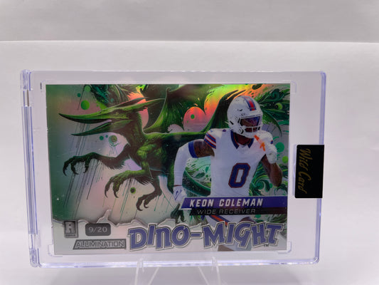 2024 Wild Card Alumination Dino-Might Football - Pteradactyl Keon Coleman #/20
