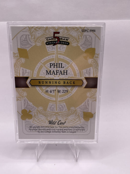 2024 Wild Card 5 Card Draw Stacked Deck - 10 Phil Mafah #/4