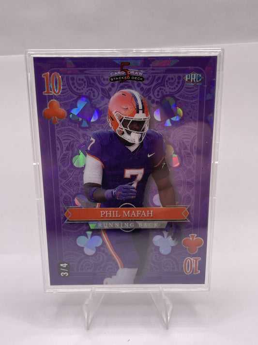 2024 Wild Card 5 Card Draw Stacked Deck - 10 Phil Mafah #/4