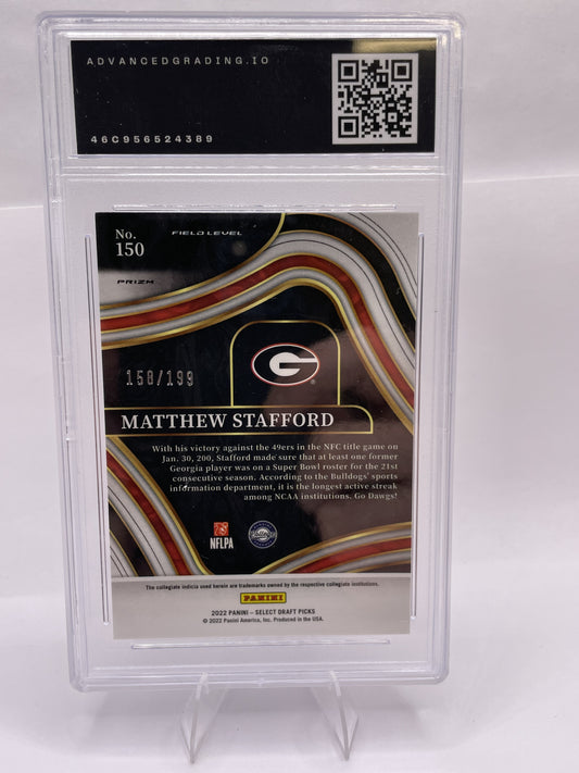 2022 Panini Select Draft Picks #150 Matthew Stafford Red Prizm Other 5 #/149