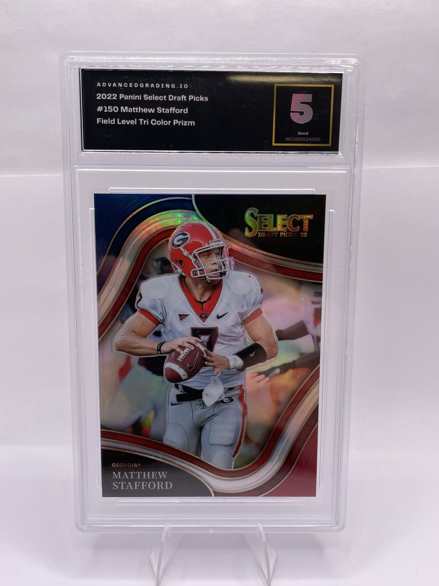 2022 Panini Select Draft Picks #150 Matthew Stafford Red Prizm Other 5 #/149