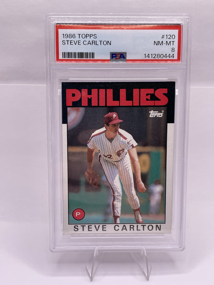1986 Topps #120 Steve Carlton PSA 8