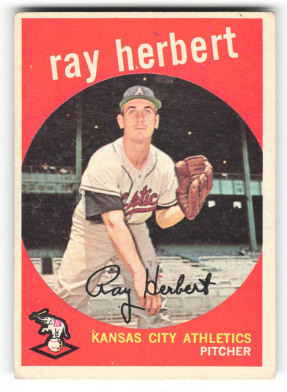 1959 Topps Ray Herbert Kansas City Athletics #154