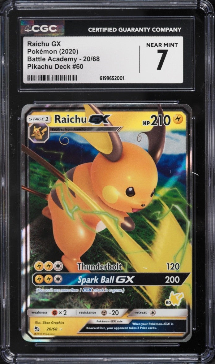 2020 Pokemon Sun & Moon Battle Academy Pikachu Deck Holo Raichu GX #20 CGC 7 NRM