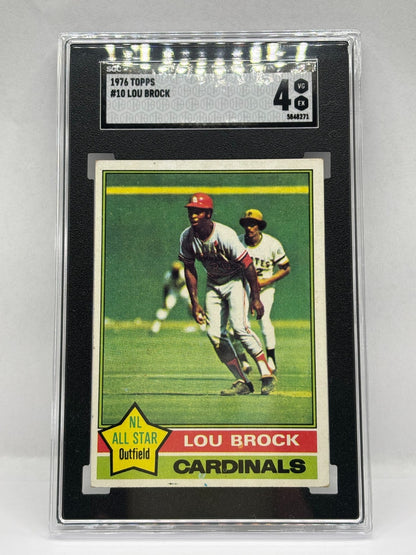 1976 Topps - Lou Brock #10 SGC 4