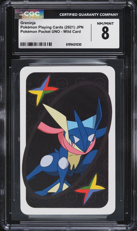 2021 Pokemon Japanese Playing Cards Pocket UNO Greninja CGC 8 NM-MT