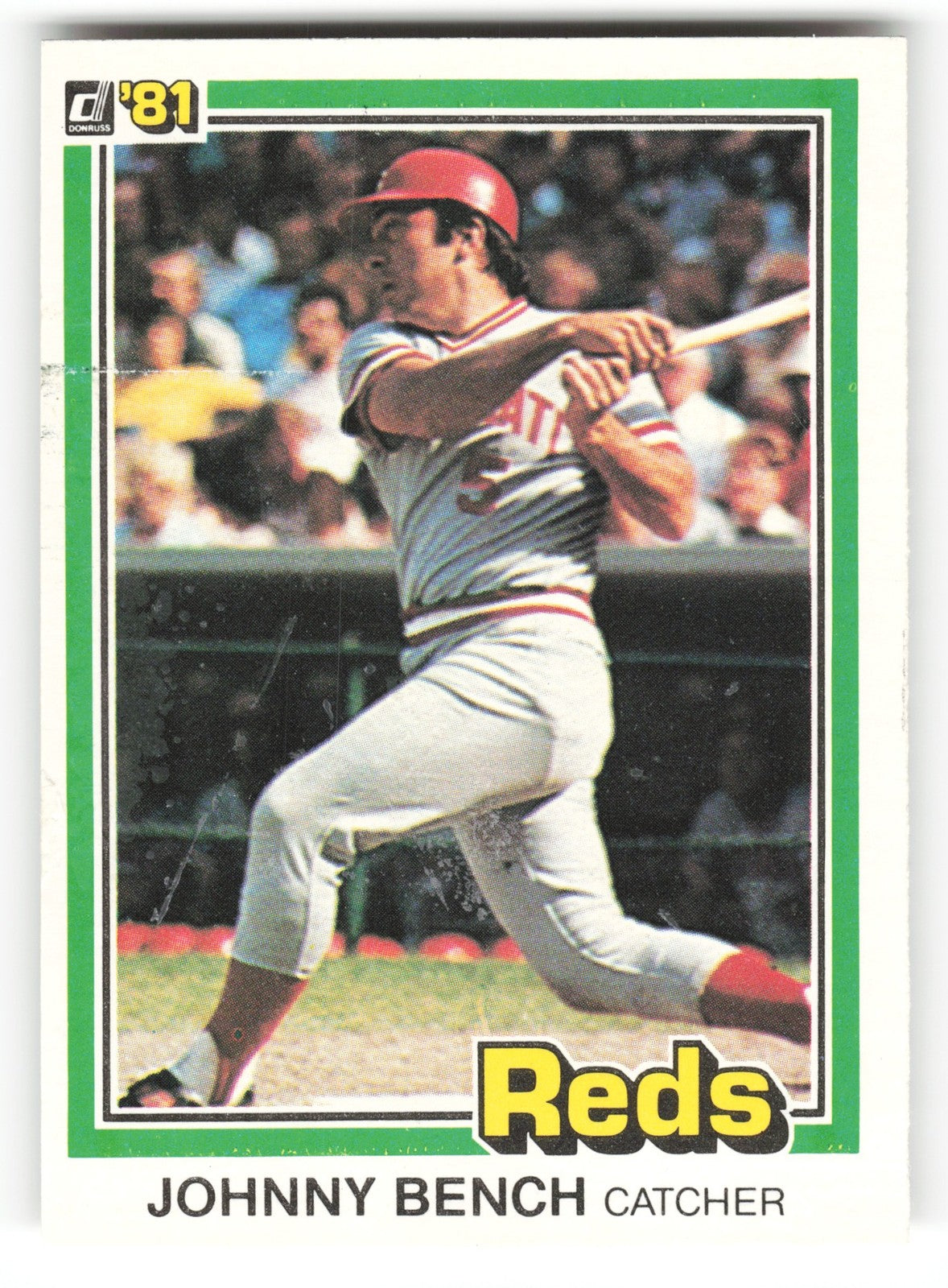 1981 Donruss Johnny Bench Cincinnati Reds #182