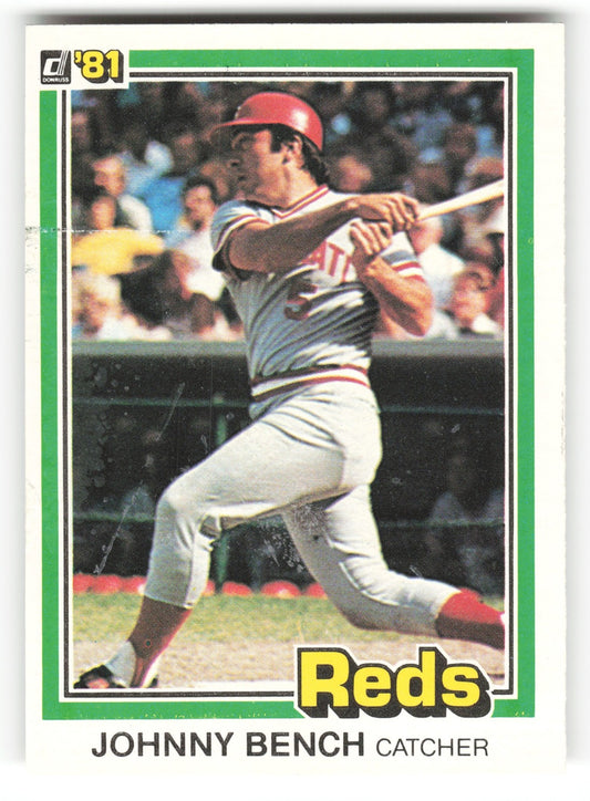 1981 Donruss Johnny Bench Cincinnati Reds #182