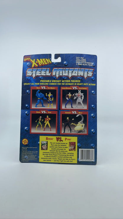1994 Toy Biz X-Men Steel Mutants Rogue vs Pyro Die Cast Figures
