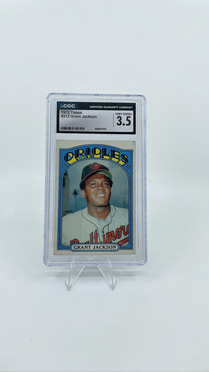 1972 Topps Grant Jackson Baseball Card #212 Orioles