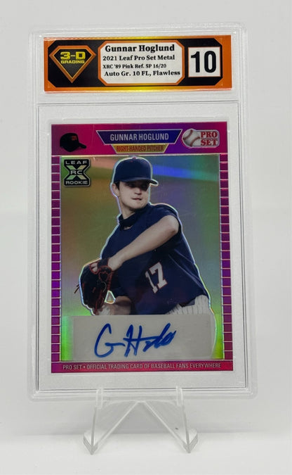 2021 Leaf Pro Set Metal XRC ’89 Pink Refractor Gunnar Hoglund RC