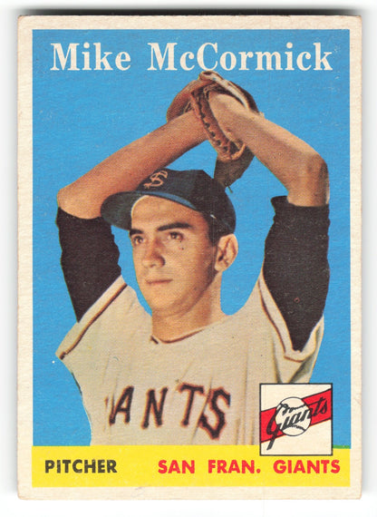 1958 Topps Mike McCormick Rookie San Francisco Giants #37