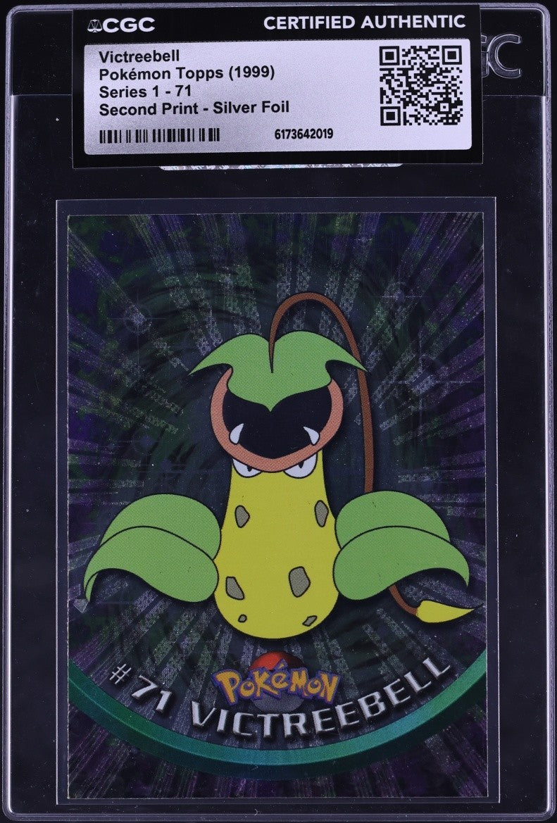 1999 Topps Pokemon Series 1 Second Print Silver Foil Victreebell #71 CGC AUTH