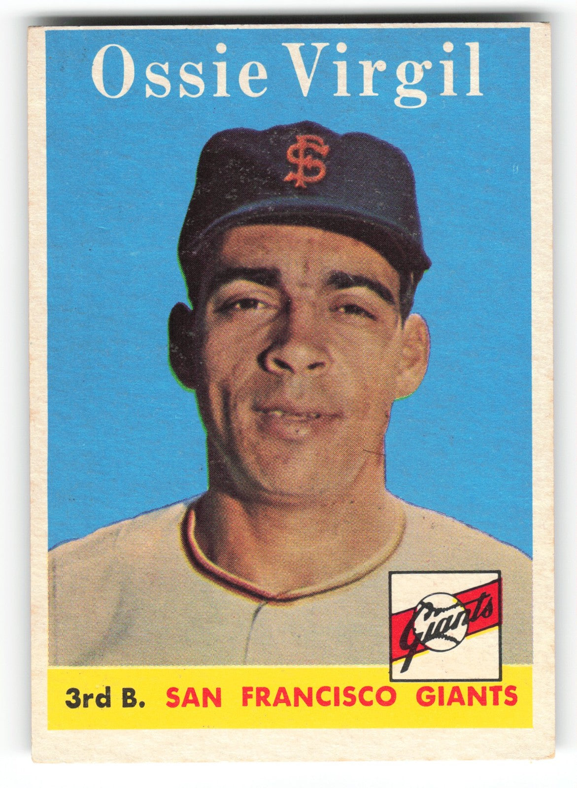 1958 Topps Ossie Virgil San Francisco Giants #107