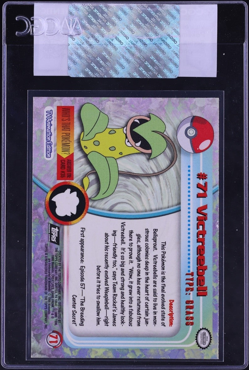 1999 Topps Pokemon Series 1 Second Print Silver Foil Victreebell #71 CGC AUTH