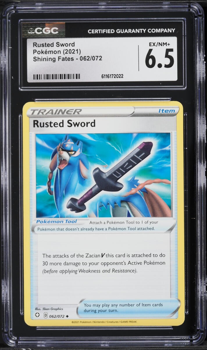 2021 Shining Fates #062/072 Rusted Sword CGC 8