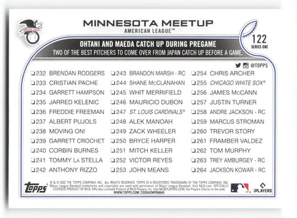 2022 Topps Minnesota Meetup Los Angeles Angels/Minnesota Twins #122