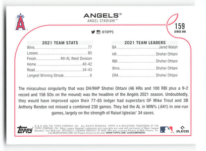 2022 Topps Los Angeles Angels Los Angeles Angels #159