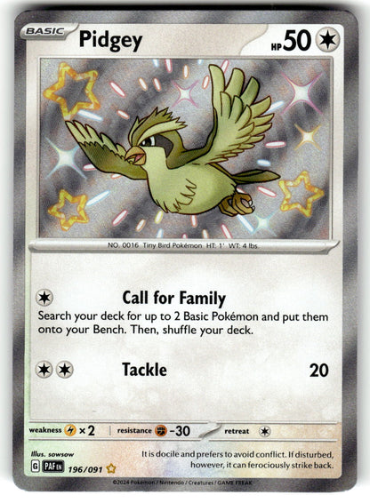SV: Paldean Fates #196/091 Pidgey