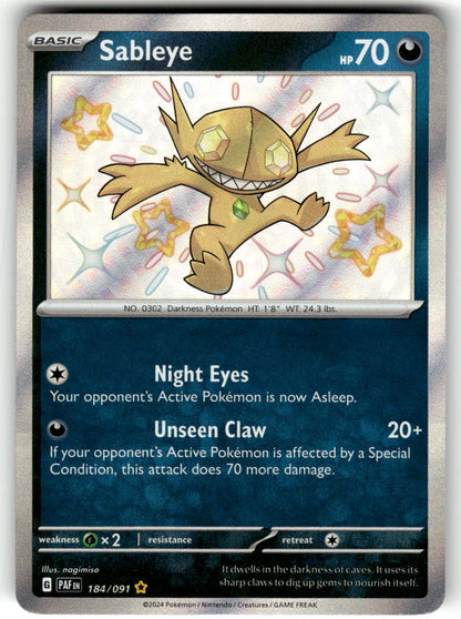 SV: Paldean Fates #184/091 Sableye