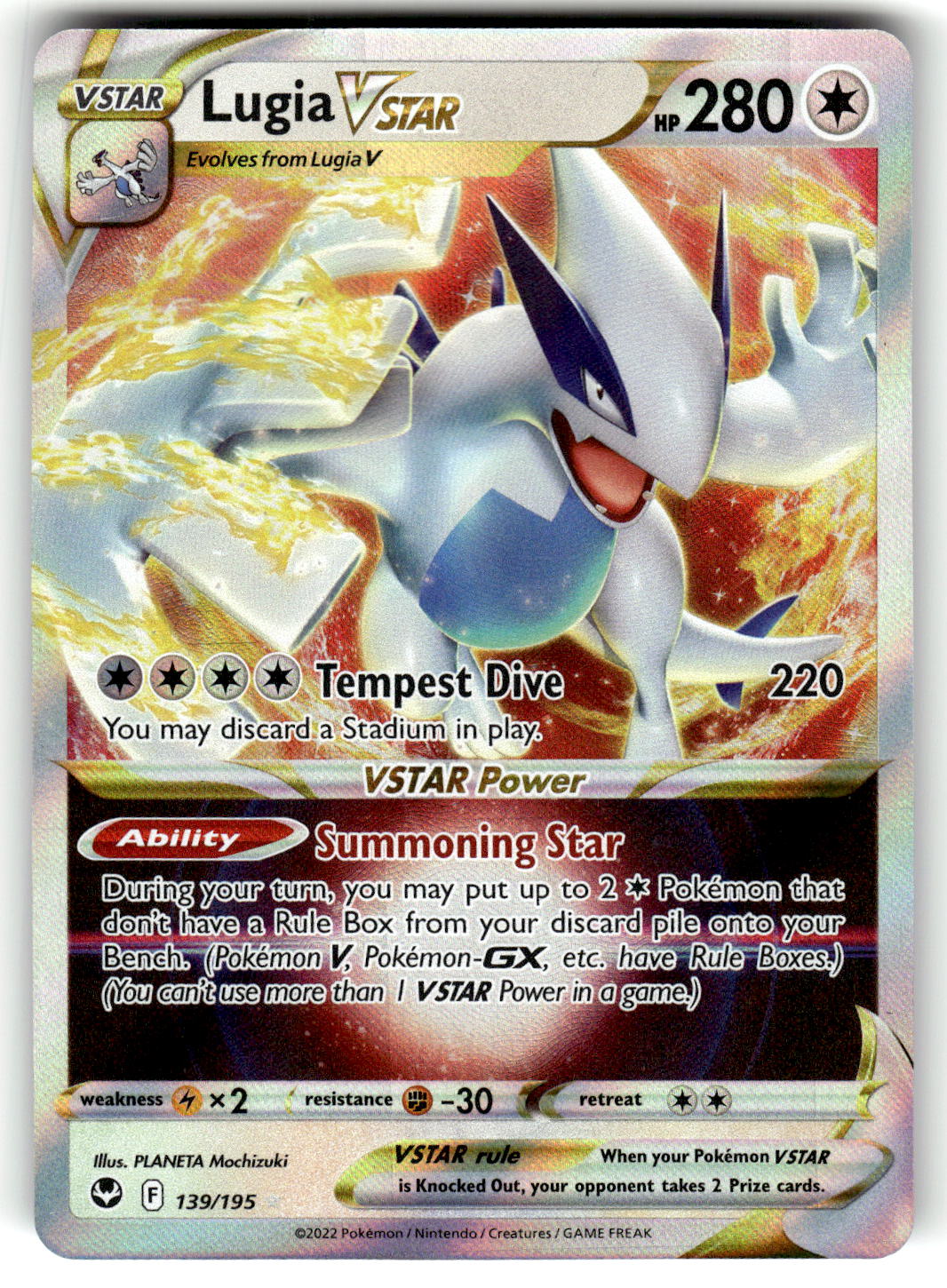 SWSH12: Silver Tempest #139/195 Lugia VSTAR