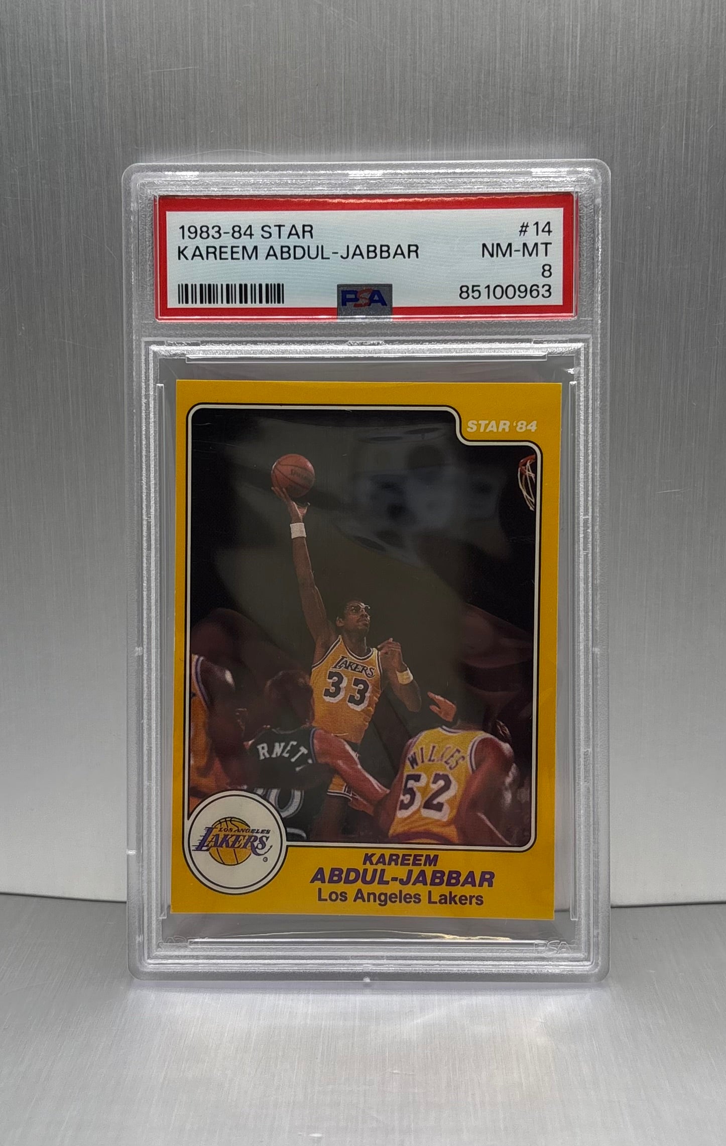 1983-84 Star Kareem Abdul-Jabbar PSA 8