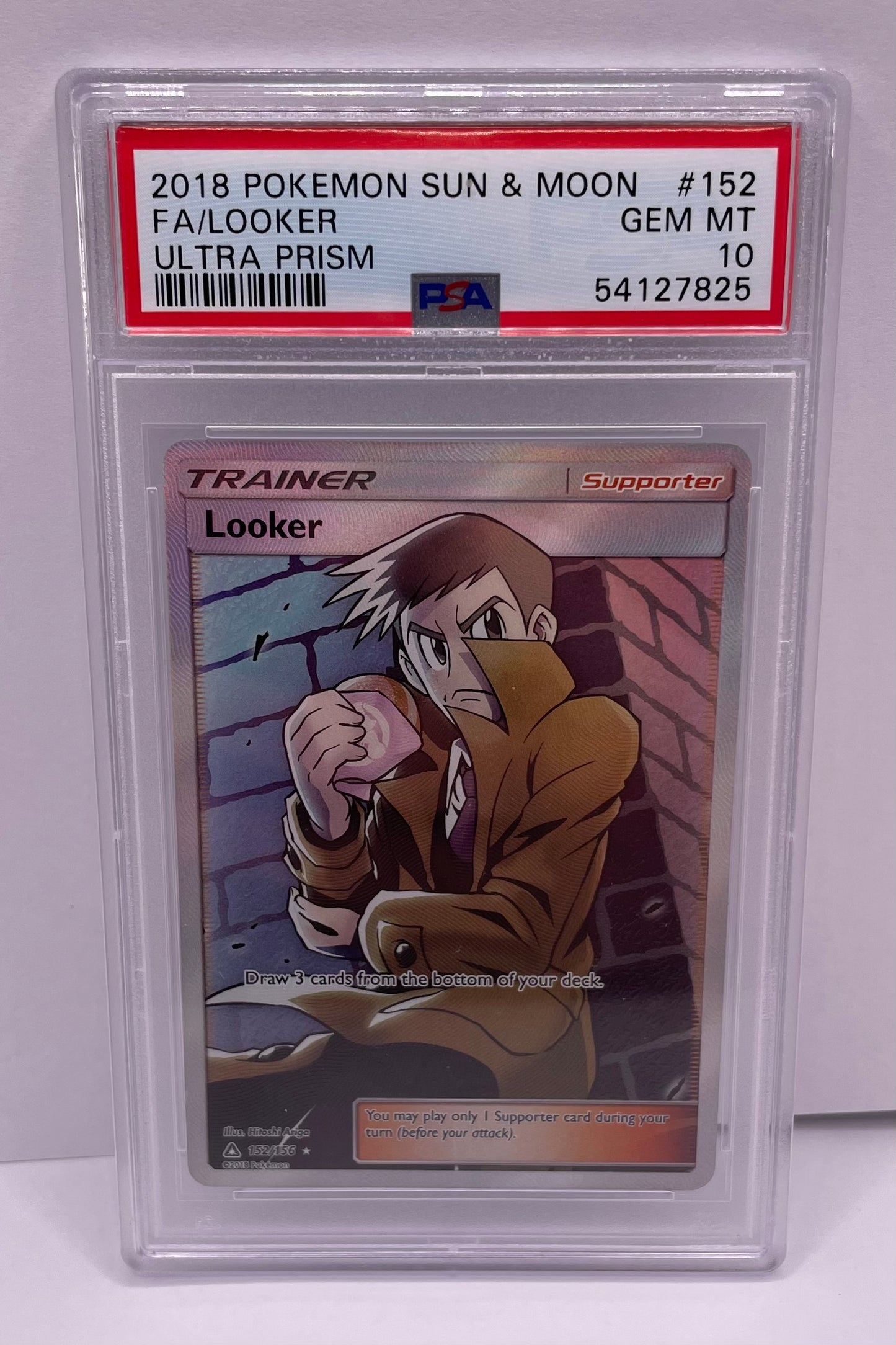 SM - Ultra Prism #152/156 Looker (Full Art) PSA 10