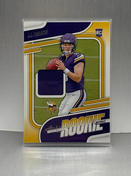 2024 Panini Absolute Rookie Materials # ARM-JMY J.J. McCarthy Rookie Card