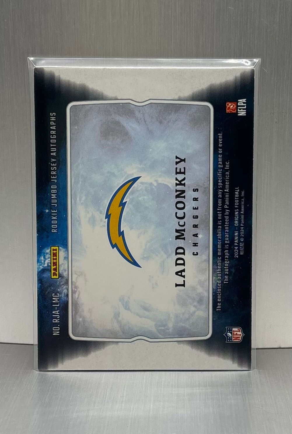 2024 Panini Origins Rookie Jumbo Jersy Auto #RJA-LMC Ladd McConkey Rookie Card