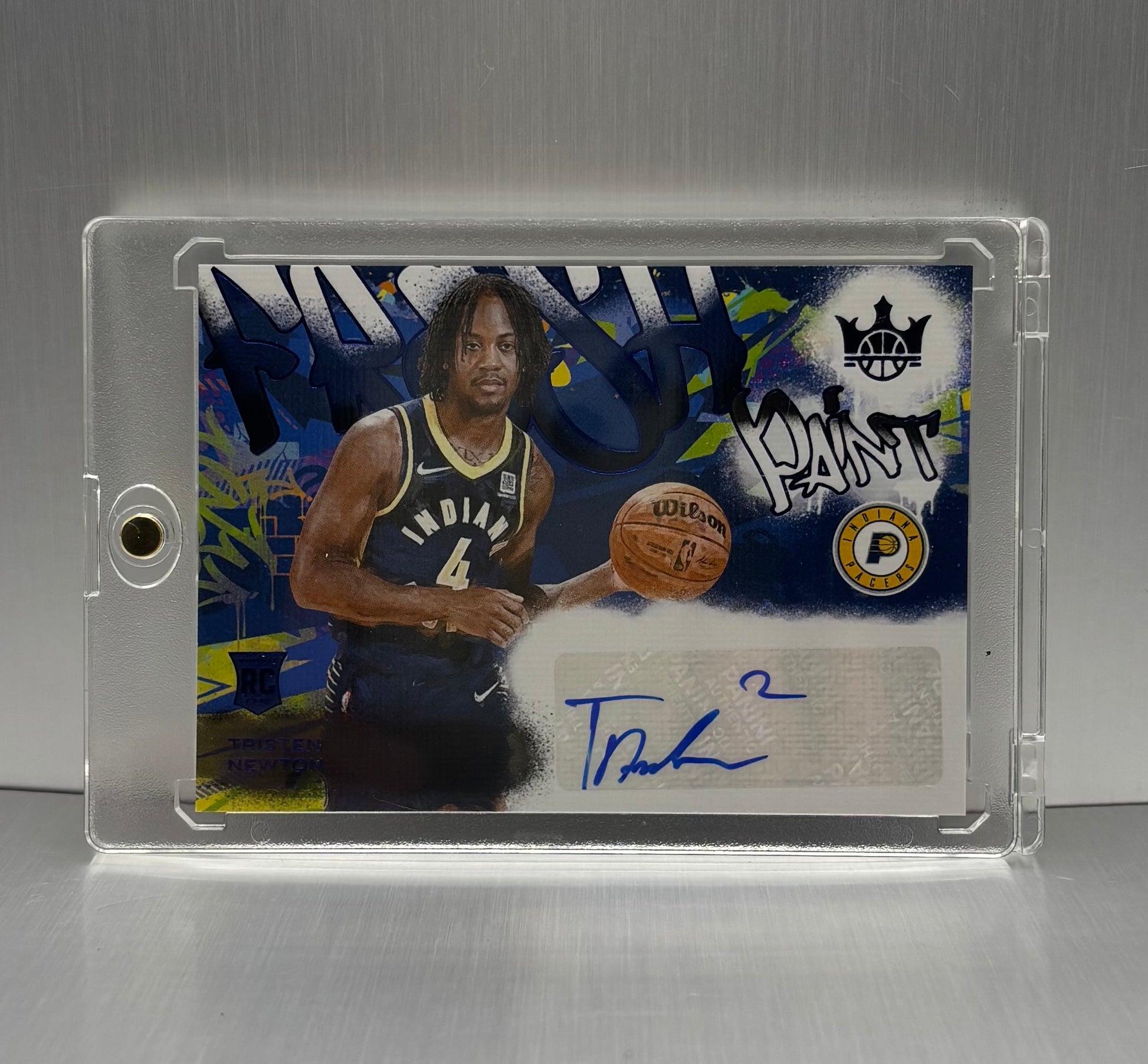 2024 Panini Court Kings (24-25) Fresh Paint Sapphire /25 Tristen Newton Indiana Pacers Auto