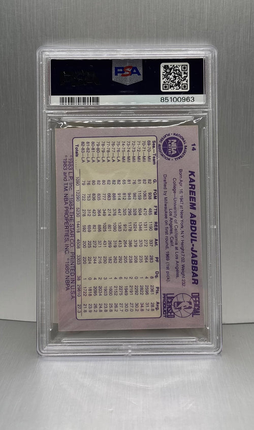 1983-84 Star Kareem Abdul-Jabbar PSA 8