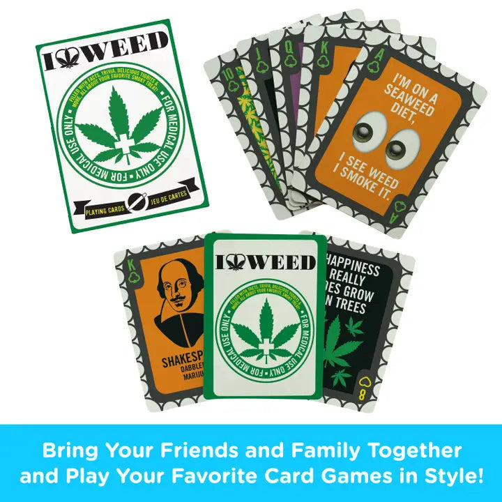 I Heart Weed Playing Cards