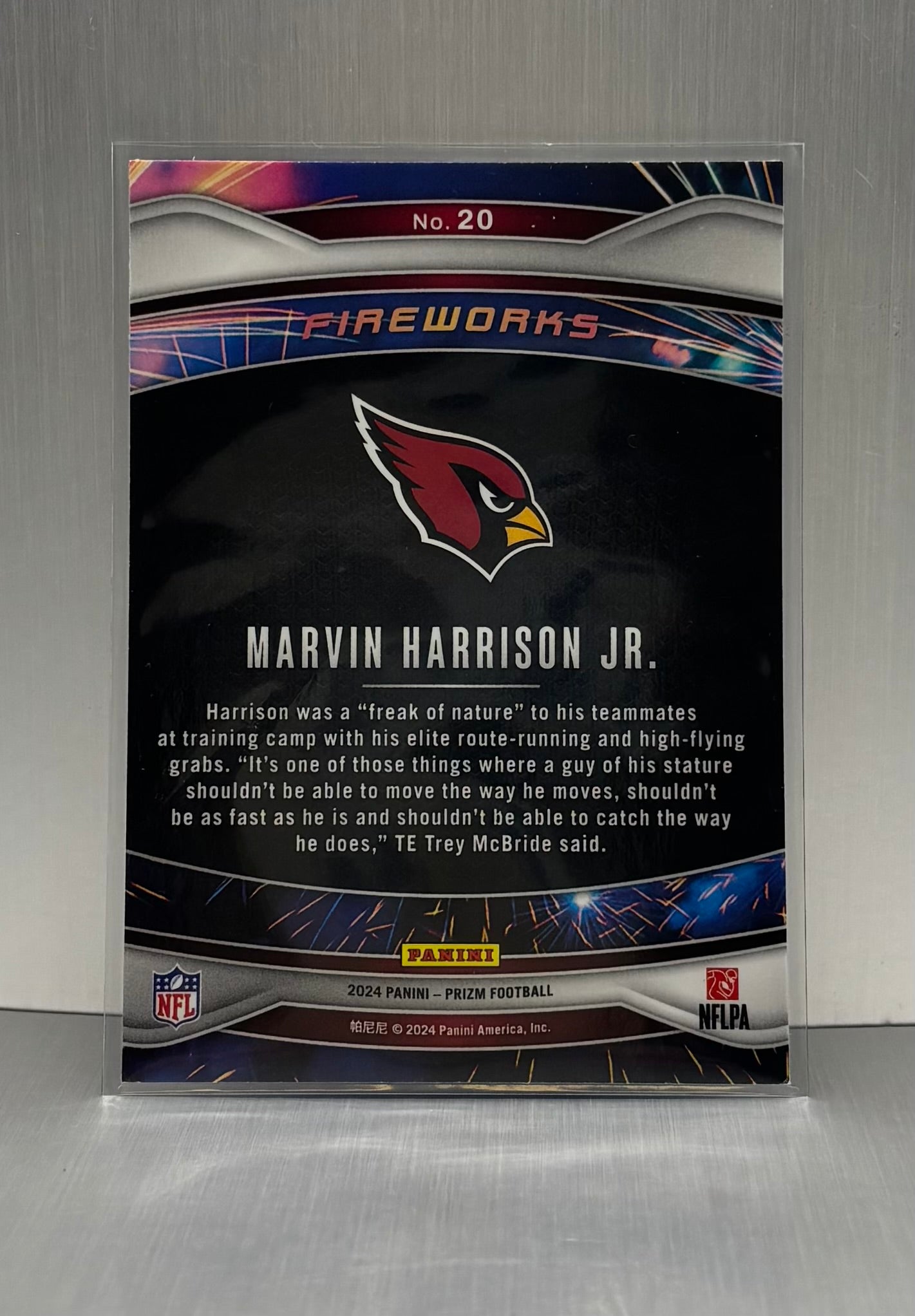 2024 Panini Prizm Fireworks #20 Marvin Harrison Jr. Rookie Card