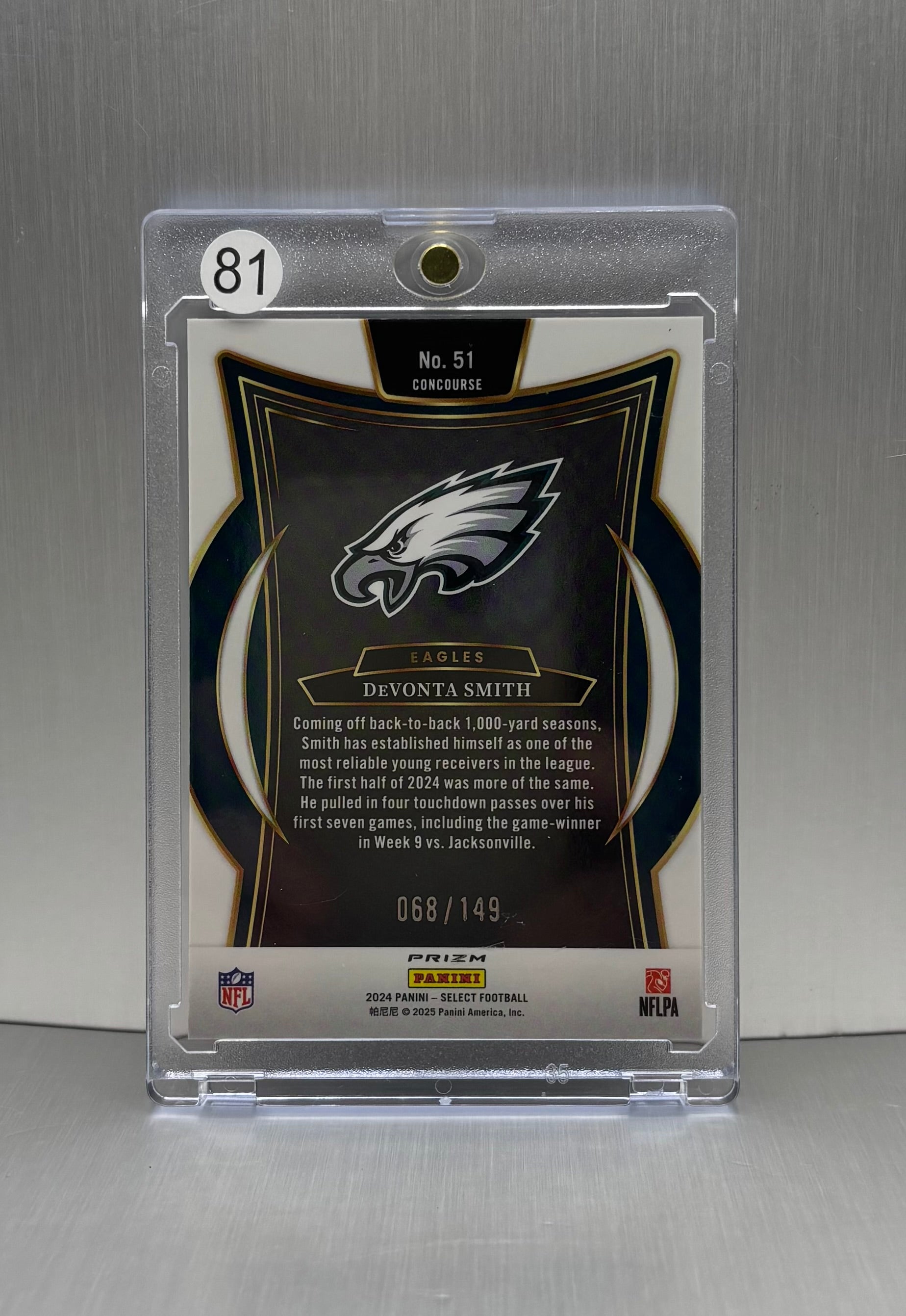 2024 Panini Select DeVonta Smith Concourse Maroon Prizm /149