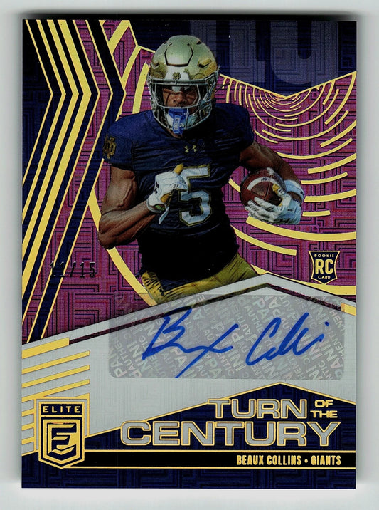 2025 Elite Turn of The Century Autographs Purple-Beaux Collins 11 /15