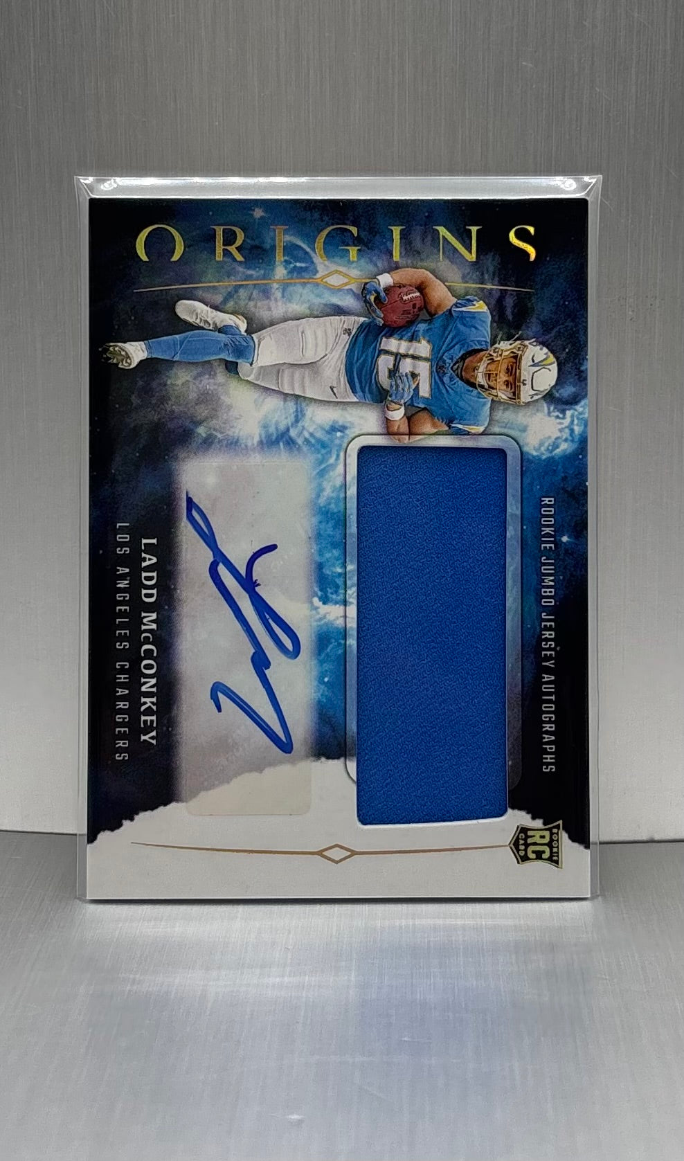 2024 Panini Origins Rookie Jumbo Jersy Auto #RJA-LMC Ladd McConkey Rookie Card