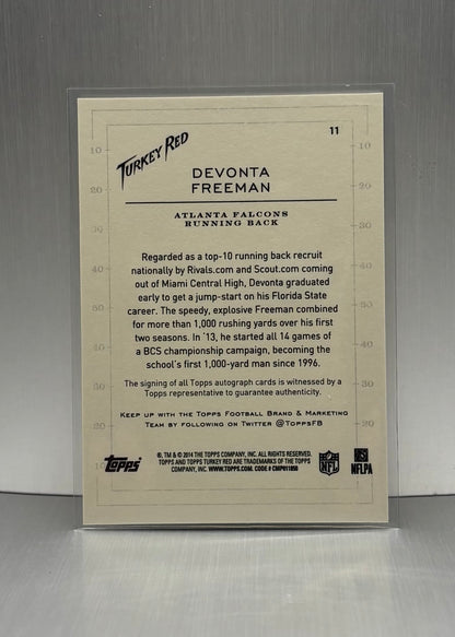 2014 Topps Turkey Red Atlanta Falcons Devonta Freeman #11 Auto