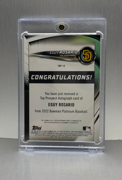 2022 Bowman Platinum Top Prospects Auto #Top-12 Eguy Roasario Rookie card