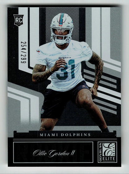 2025 Donruss Elite Ollie Gordon Rookie 254/299 Miami Dolphins #28