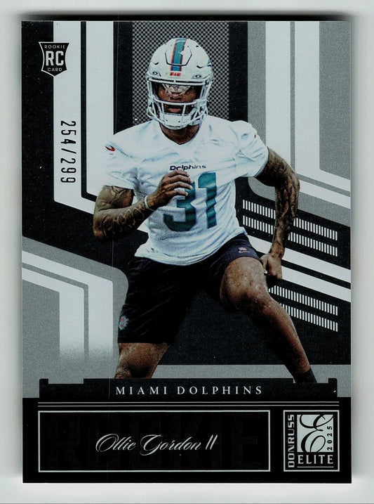 2025 Donruss Elite Ollie Gordon Rookie 254/299 Miami Dolphins #28