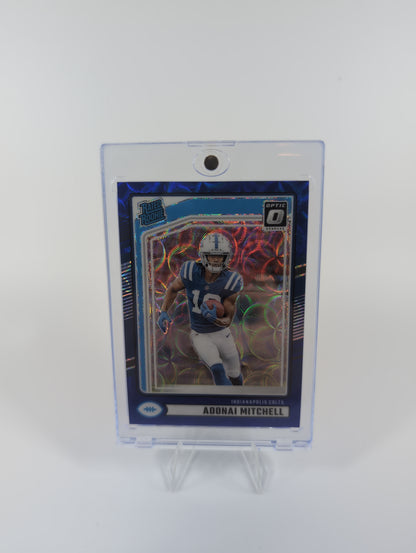 2024 Panini Donruss - Rated Rookie Adonai Mitchell #343 Optic Preview Blue Scope