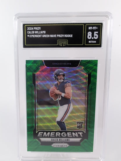 2024 Panini Prizm - Rookies Caleb Williams #301 Green Wave Prizm (RC) GMA 8.5